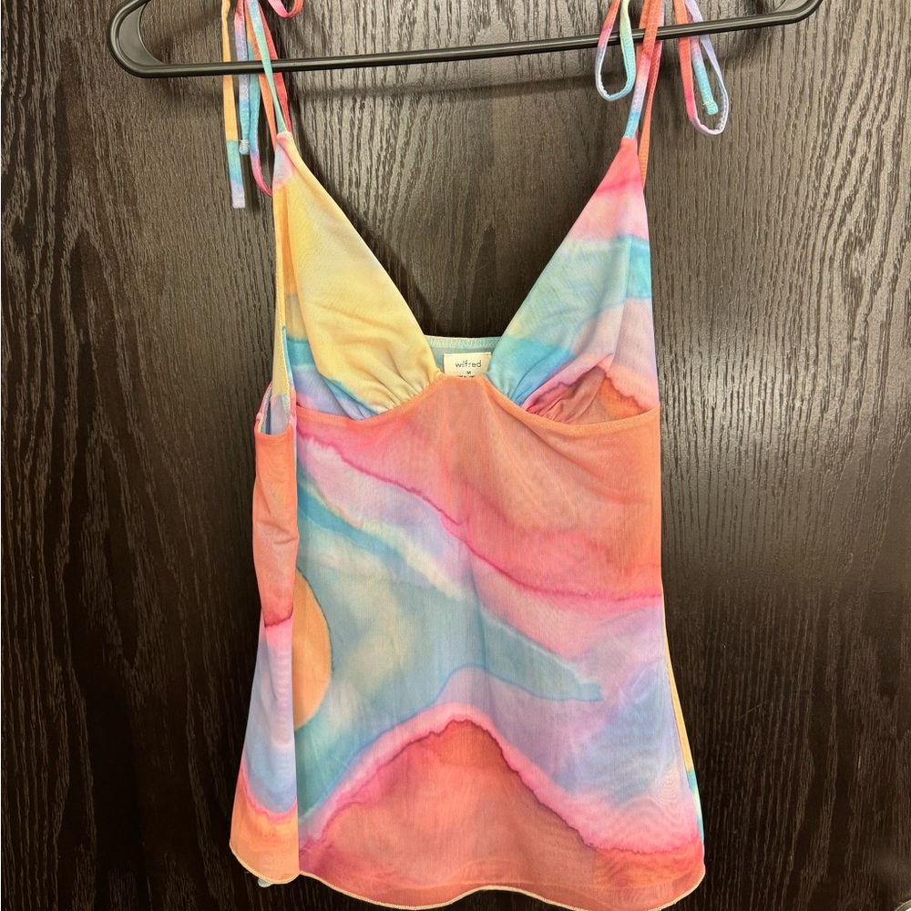 Aritzia mesh tie dye tank top